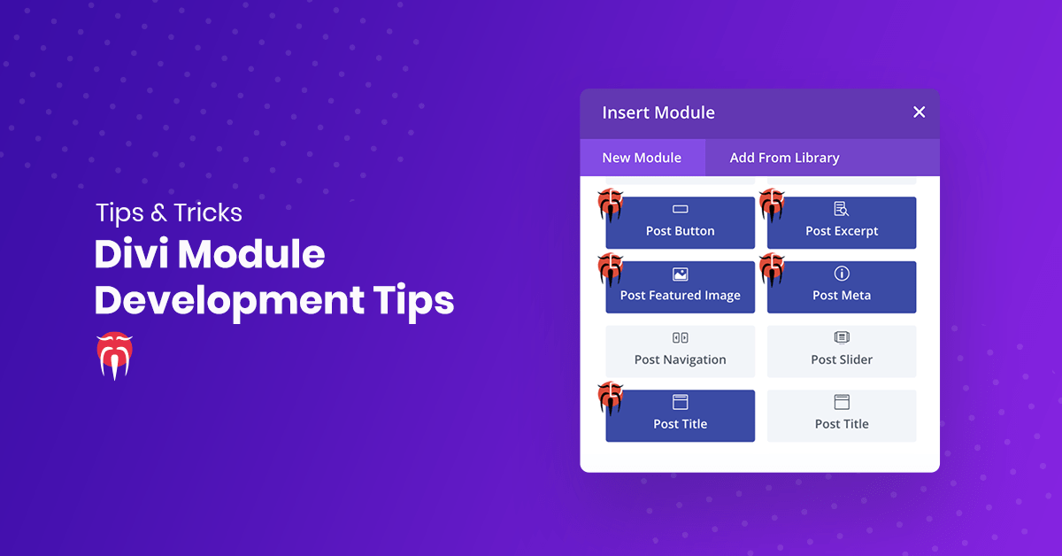 Divi Module Development Tips