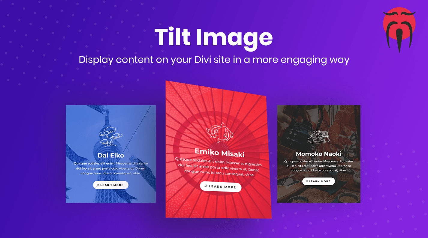Tilt Image - The Best Modules for Divi